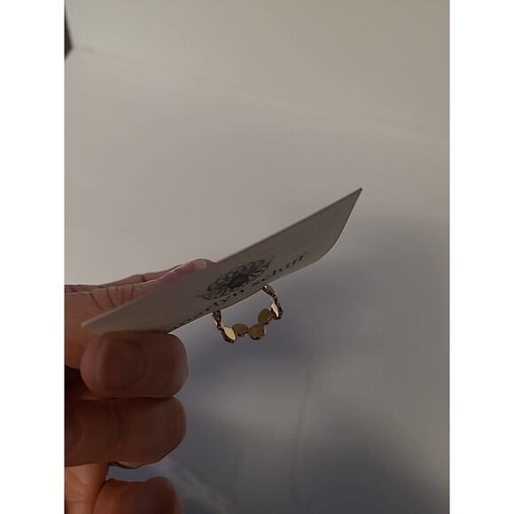 Marlyn Schiff Adjustable Goldtone Rhinestone Pave Circle Ring Giftable NEW - Picture 4 of 4